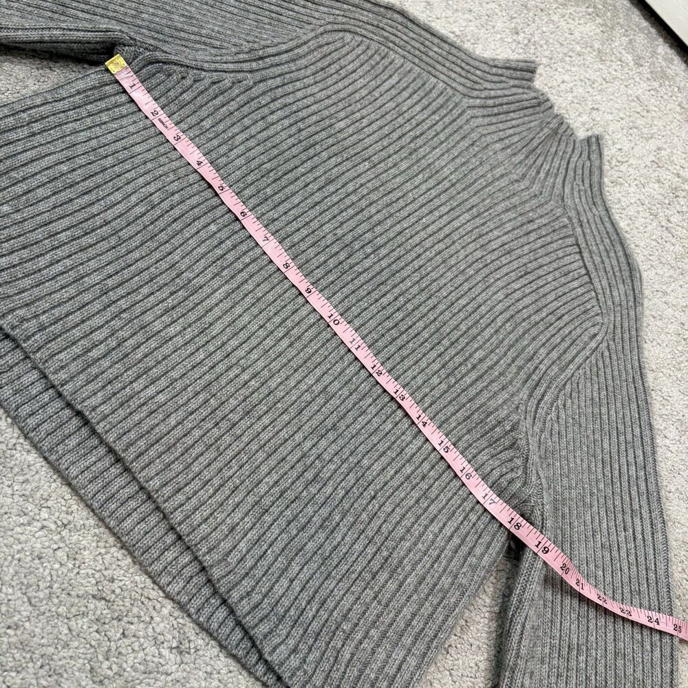 H&M Gray Ribbed Cropped Mock Neck Sweater Size XS - Picture 7 of 8